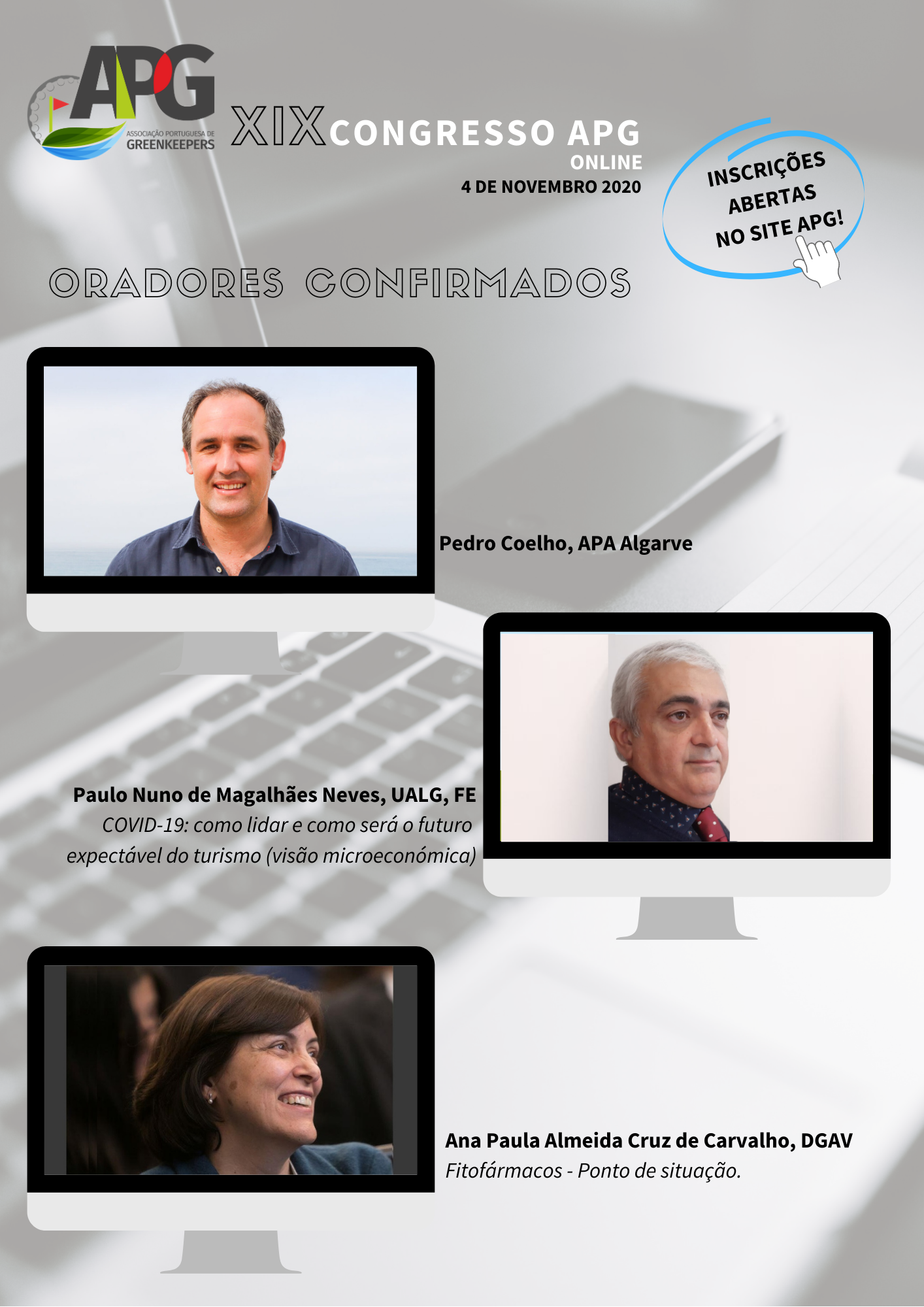 Congresso APG 2020 - Oradores confirmados 