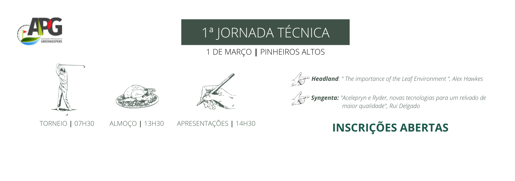 1ª Jornada Técnica APG 2023 - Inscreva-se AQUI